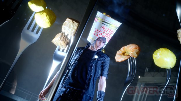 Final Fantasy XV Cup Noodle Headgear screenshot DLC