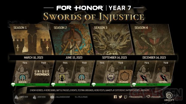 For Honor Année Year 7 roadmap Saisons