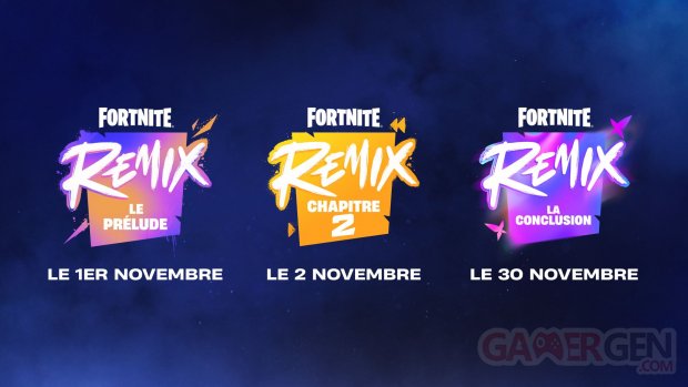 Fortnite Chapitre 2 Remix roadmap 01 11 2024