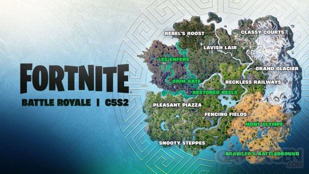 Fortnite Chapitre 5 Saison 2 map 08 03 2024