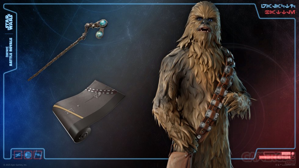 Fortnite-Chapitre-6-Saison-3-Bataille-galactique-teasing-Chewbacca-skin-20-04-2025