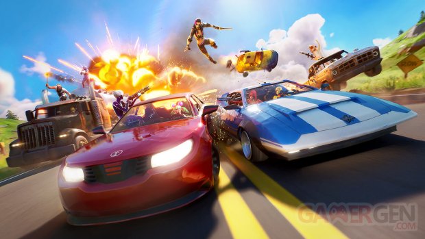 Fortnite Joyride Folle Virée voitures véhicules key art