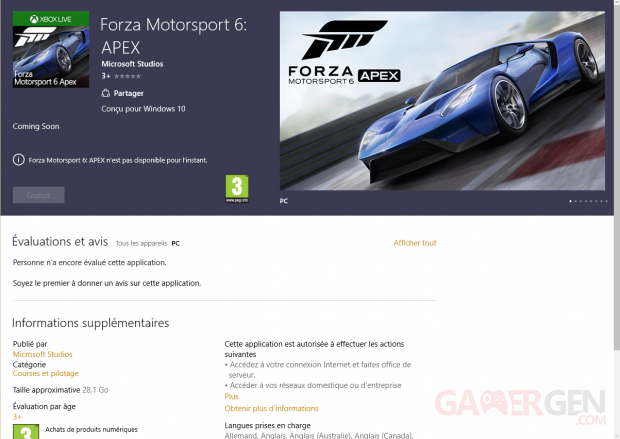 Forza motorsport 6 apex windows store