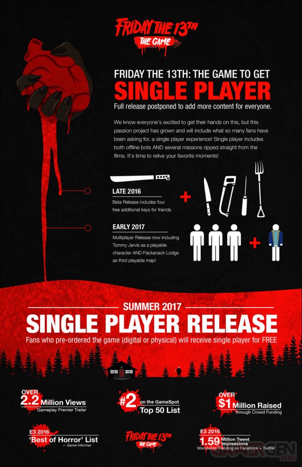 friday the 13th game date de sortie mode solo