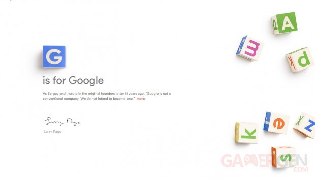 G is for Google Alphabet announcement