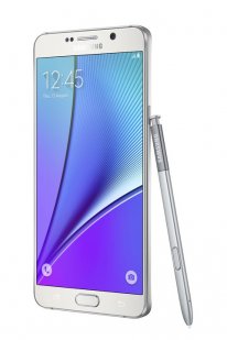 Galaxy Note5 right with spen White Pearl