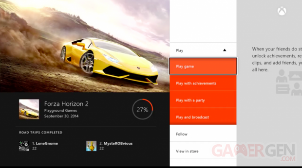 Game Hub in Xbox One 1024x571