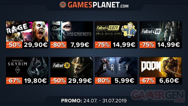 Gamesplanet soldes Bethesda 27 07 2019