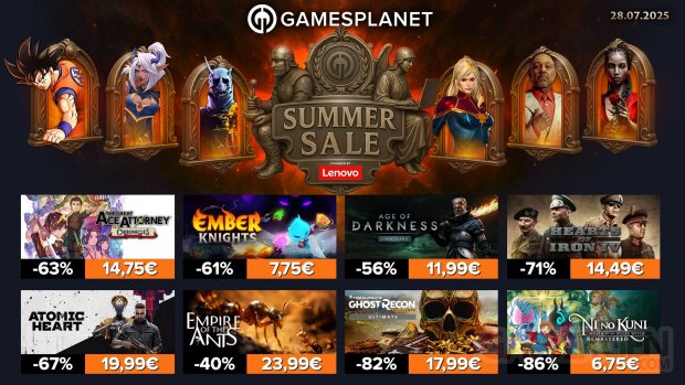 Gamesplanet Summer Sales 28 07 2025