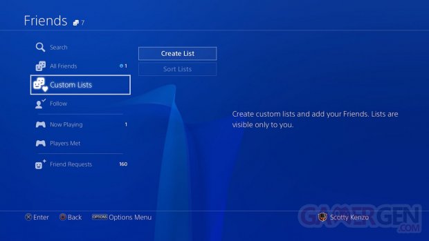 Gestion de la liste d’amis PS4