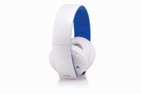 Gold White Stereo Headset Pulse casque