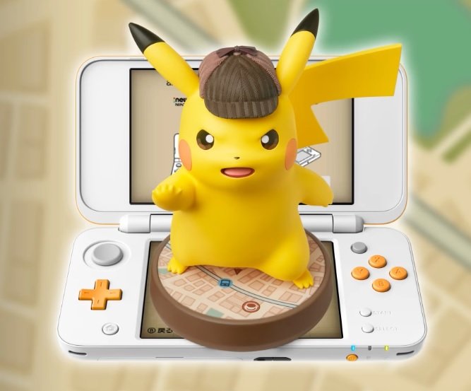 Great Detective Pikachu Mega amiibo 3DS