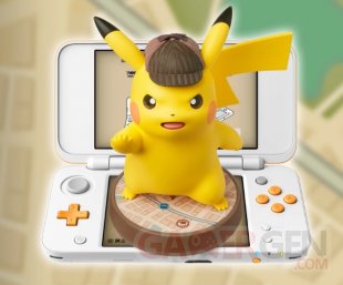 Great Detective Pikachu Mega amiibo 3DS