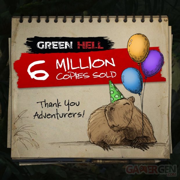Green Hell 6 millions ventes