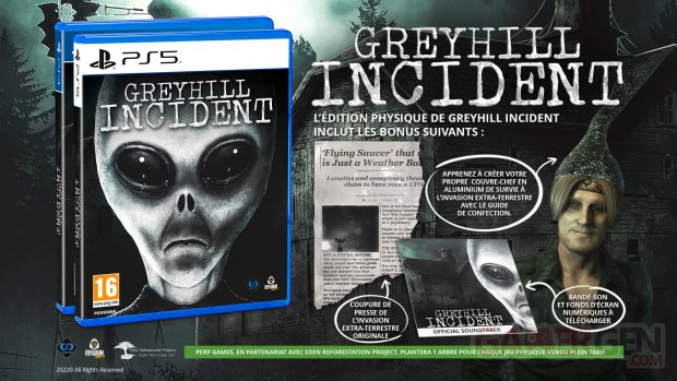 Greyhill Incident PlayStation physique boîte just for games.