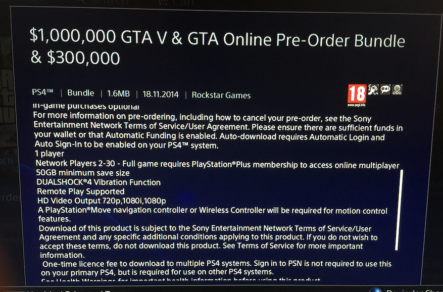 GTA V playstation 4 PSN