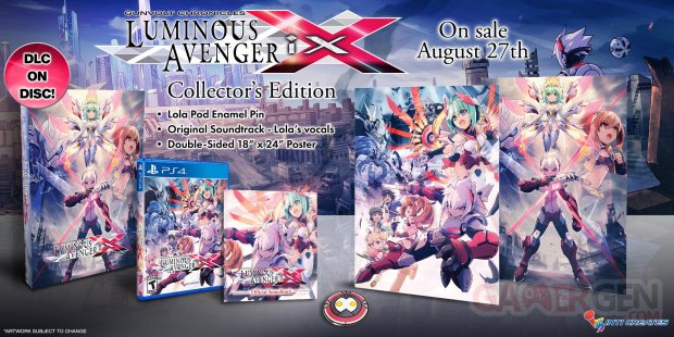 Gunvolt Chronicles Luminous Avenger iX version physique collector 23 08 2019