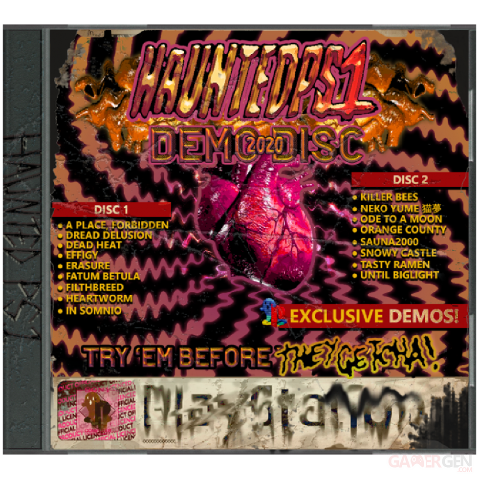 Haunted PS1 Demo Disc Jaquette