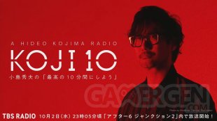 Hideo Kojima KOJI 10 radio 29 09 2024