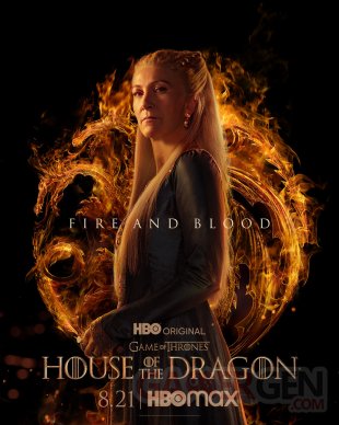 House of the Dragon 05 05 2022 poster affiche personnage Rhaenys Targaryen