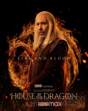 House of the Dragon 05 05 2022 poster affiche personnage Viserys Targaryen