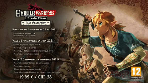 Hyrule Warriors L'Ere du Fléau DLC Season Pass d'extension programme