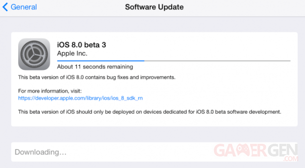 iOS 8 0 beta 3