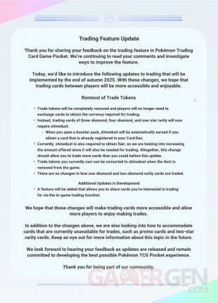 JCC Pokémon Pocket échanges 14 03 2025