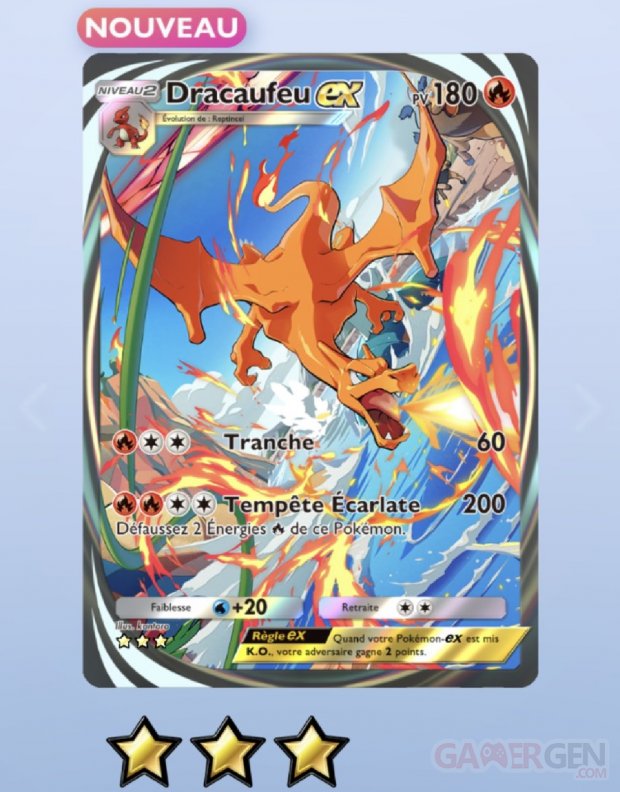 Jeu de Cartes à Collectionner Pokémon Pocket Dracaufeu Ex flex