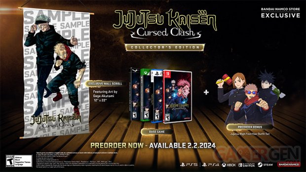 Jujutsu Kaisen Cursed Clash édition Collector US 12 10 2023