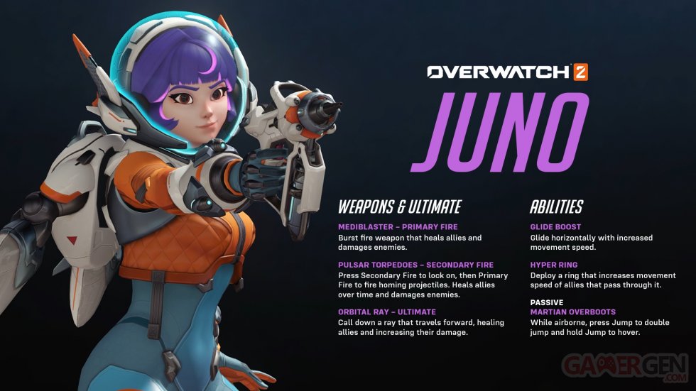 Juno Capacités Overwatch 2