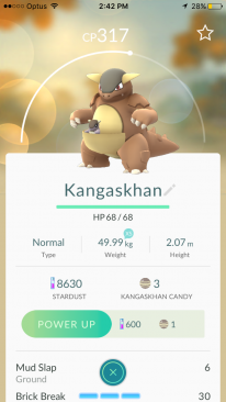 Kangourex Pokémon GO