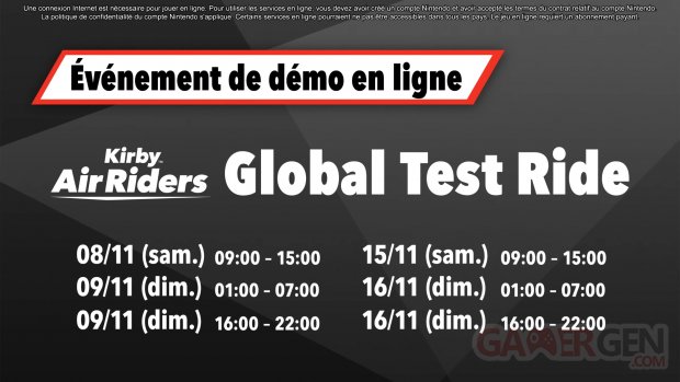 Kirby Air Riders Global Test Ride démo 24 10 2025