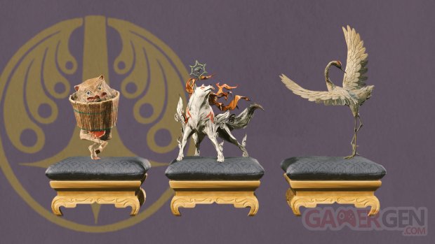 Kunitsu Gami Path of the Goddess Talismans Mazo DLC Bonus cadeau Okami