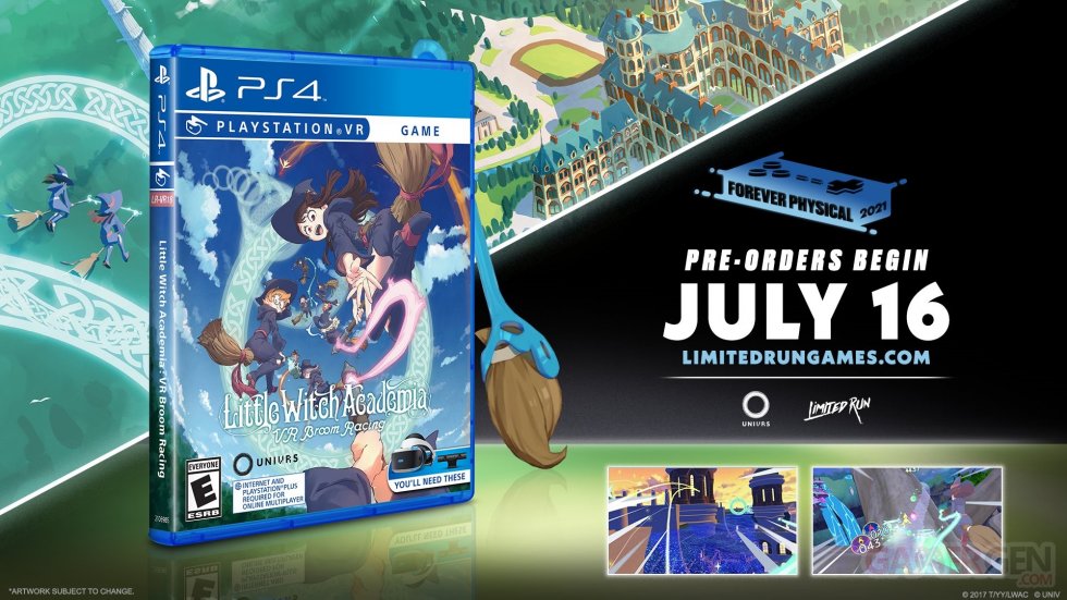 Little Witch Academia VR Broom Racing Physique Boîte Limited Run Games