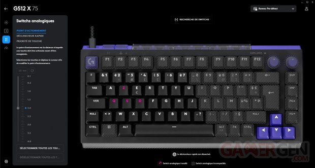 Logitech G512 X G Hub Capture ecran
