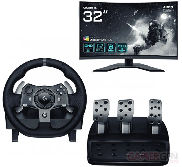 Logitech Volant G920 + Moniteur Gigabyte G32Q