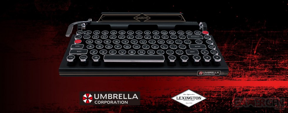 Machine à écrire clavier Resident Evil 2 Capcom Lexington 001