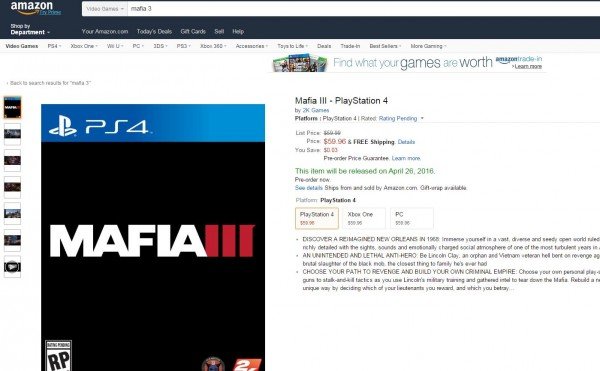 Mafia III Amazon