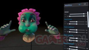 Making a funny face in Metas Aura face tracking app for Quest Pro 860x484