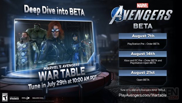 Marvel's Avengers dates beta