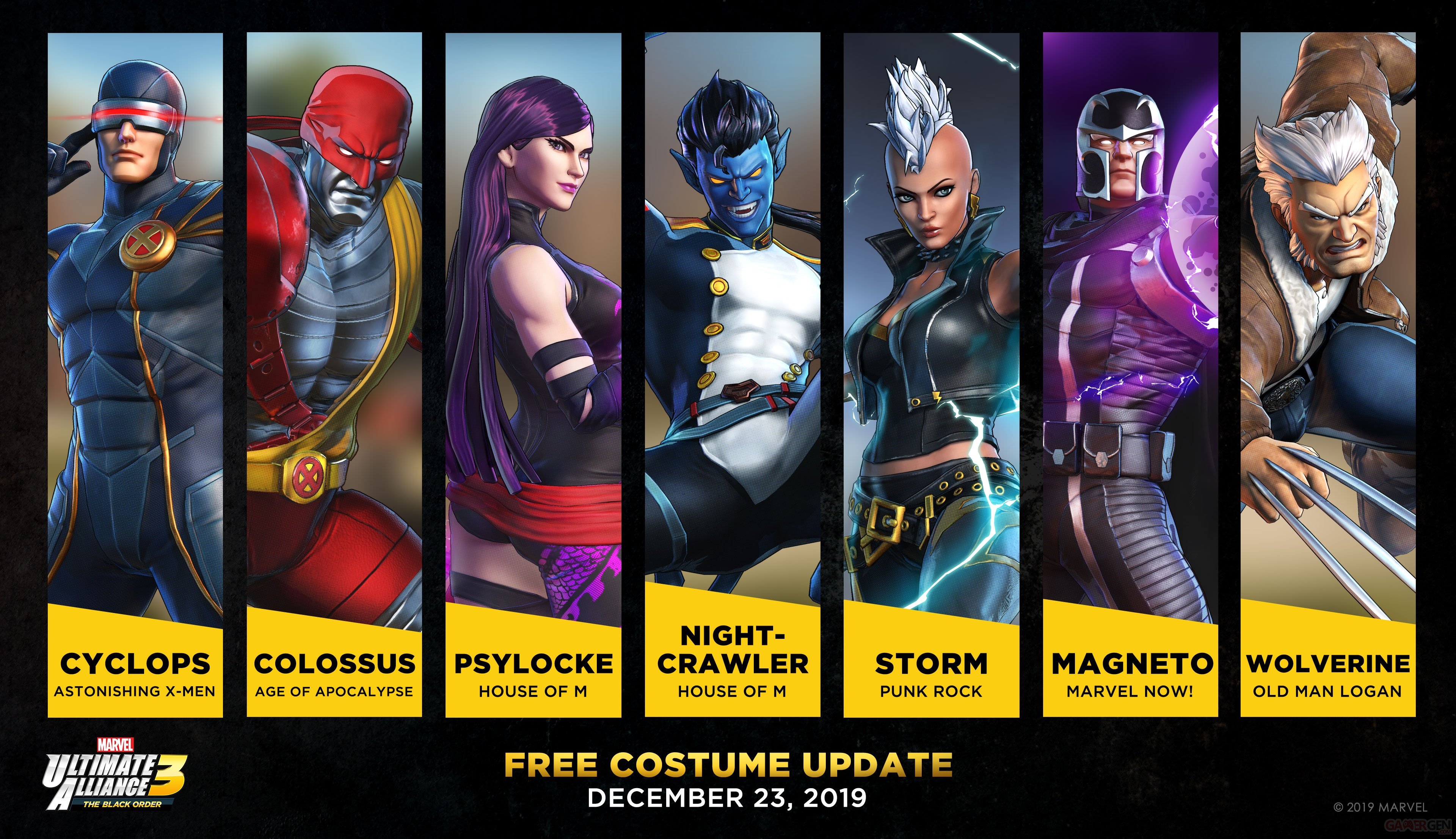Marvel Ultimate Alliance 3 The Black Order Quatre Costumes Bonus Pour