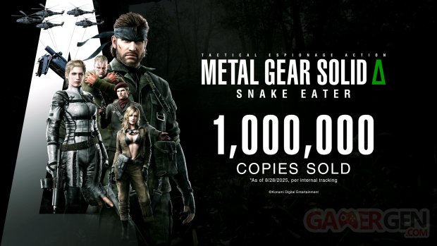 Metal Gear Solid Delta Snake Eater 1 millions ventes