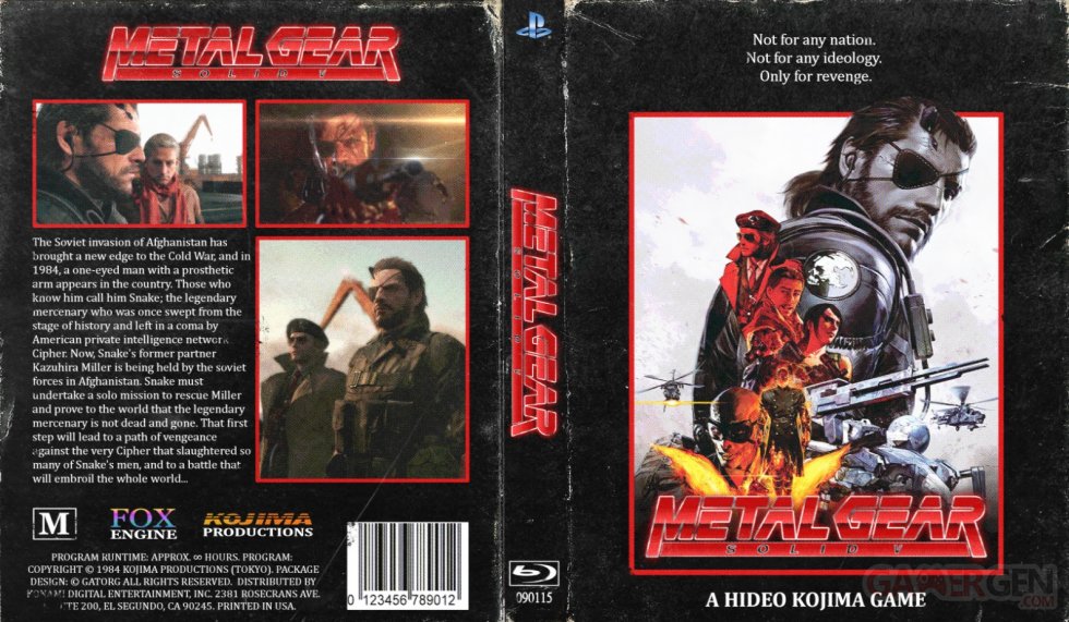 Metal Gear Solid V Phantom Pain VHS Jaquette Cover SMALL