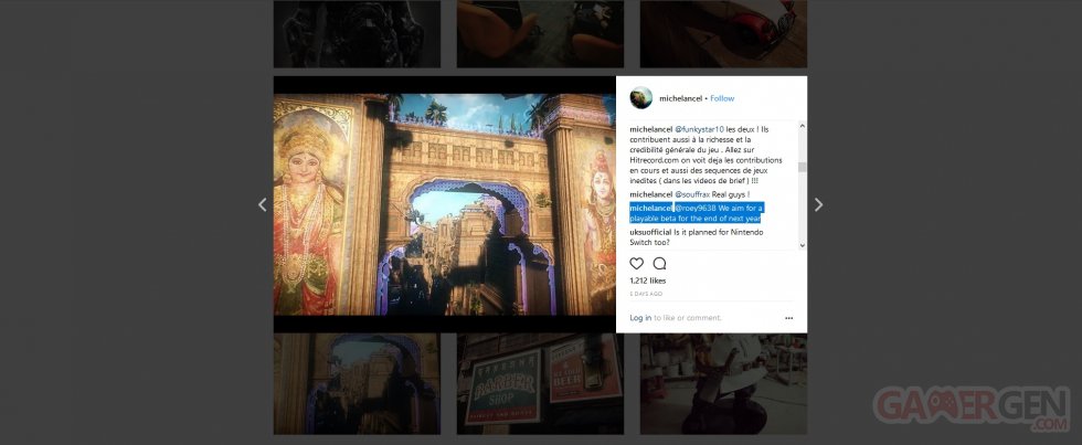 Michel Ancel Instagram Beyond Good Evil 2 Bêta 2019