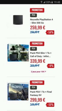 Micromania soldes promo bon plan PS4 pack console