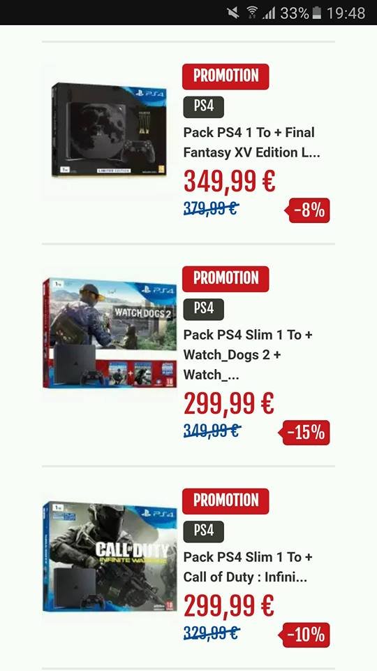 Micromania soldes promo bon plan PS4 pack