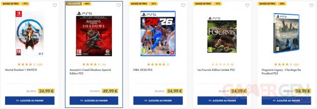 Micromania Zing Bonnes affaires octobre 2025 jeux video