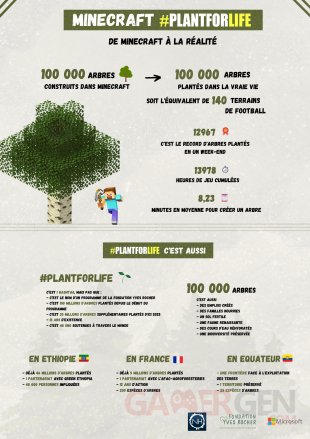 Minecraft PlantForLife infographie