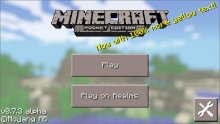 Minecraft Pocket Edition 0-7-3 Android yellow text